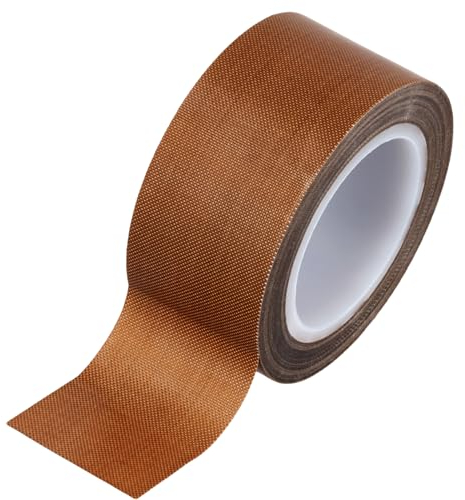 QWORK® Ruban de Téflon 30mm x 10M - Ruban Adhésif Haute Température 300°C - 0,13 mm d'Épaisseur
