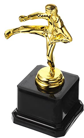 Sosoport Coppa Taekwondo per Ragazzo Ragazza della Competizione Marziale in Plastica Dorata Statuetta Arti Marziali per Premi di Gara e Decorazioni per Feste e Celebrazioni Scolastiche