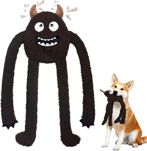 Hundespielzeug Juguete interactivo para cachorros, con papel arrugado y cuerda, juguete para cachorros, perros pequeños y grandes (monstruos)
