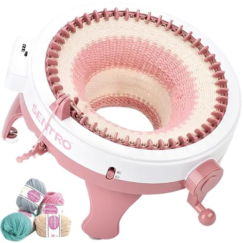 Tiny Thinkers Sentro Strickmaschine XL – Mit E-Book & Wolle – Strickmühle mit 48 Nadeln – Bis zu 10x schneller stricken – Komplettes Strickset für Anfänger & Fortgeschrittene