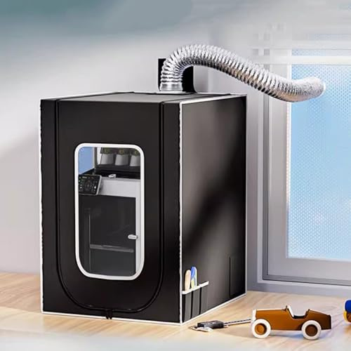Vituord Enceinte pour Imprimante 3D avec Kit De Ventilation, Tente Anti-poussière avec Éclairage LED, Housse De Protection À Température Constante, Extracteur De Fumées, 55 × 65 × 78 Cm