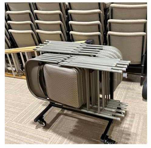 Carrello pieghevole per sedia Porta sedie pieghevoli per riporre sedie resistenti, carrelli per sedie regolabili di piccole dimensioni con ruote, porta sedie salvaspazio per feste, ufficio, sedie impi