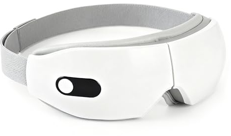 Eye Massager with Heat & Vibration, Electric Heated Eye Mask for Dry Eyes, Migraine Relief, 6 Modes Bluetooth Sleep Mask, 180° Foldable Eye Mask for Relaxation, Gifts for Men, Women, Mom, Dad