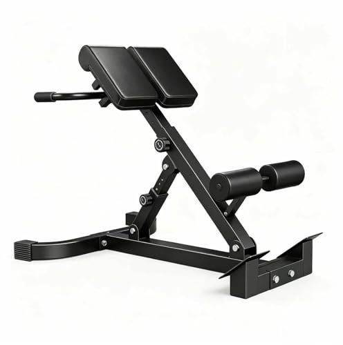 Heavy Duty Hyperextension bench,Roman Chair: Back extension bench 5 - Level Adjustable Incline, Ab/Glute Workouts, 330lbs Capacity Home Gym Equipment