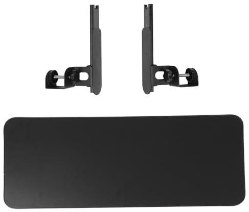 WOONEKY Bandeja Teclado Deslizante bajo Mesa Acero Carbono Soporte Ordenador sin Perforación Resistente Espacio Almacenaje Oficina