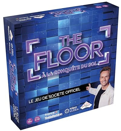 TOMY The Floor Jeu de Société, Jeu de Quiz Inspiré Émission TV, Défis de Connaissances Rapides et Stratégiques, Jeu Familial et Party Game pour Groupes, 2 à 10 Joueurs, Dès 10 Ans