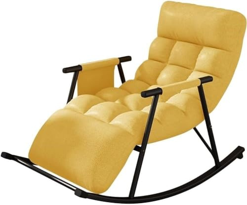 Sillón reclinable con bolsillos laterales, cómoda mecedora para adultos para sala de estar y dormitorio, piel elegante y funcional para relajarse