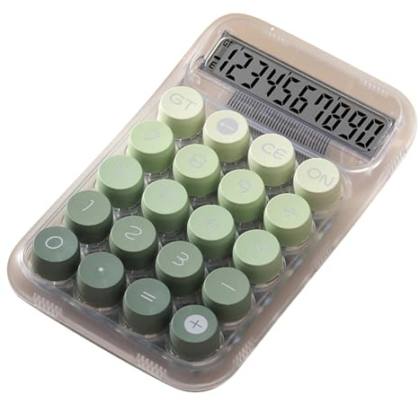 Calculadora mecánica de mano con pantalla LCD grande de 12 dígitos, botones grandes, escritorio para oficina, trabajo, uso diario, portátil
