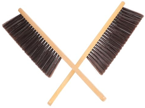 FOMIYES Hand Brush Dusting Brush Handle and with Wooden Fine Bristles 2pcs Gentle Cleaning Versatile for, Fireplace Ash and Household Use at Home Or Commercial Settings