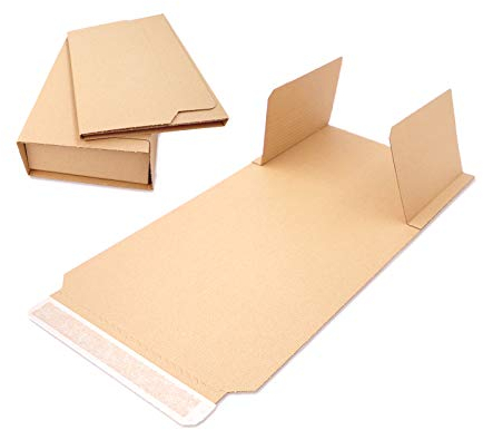 verpacking 300 Buchverpackung 245x165x20-70 mm Buchverpackungen BV 2 braun Kartonagen Wickelverpackung