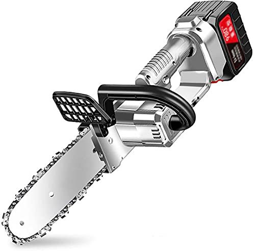 GKZJ Mini Motosierra portátil, sin Cable, Cadena eléctrica con Deflector, se Utiliza para jardín o Recortar árboles,128000H 1 Electric 3 Chains