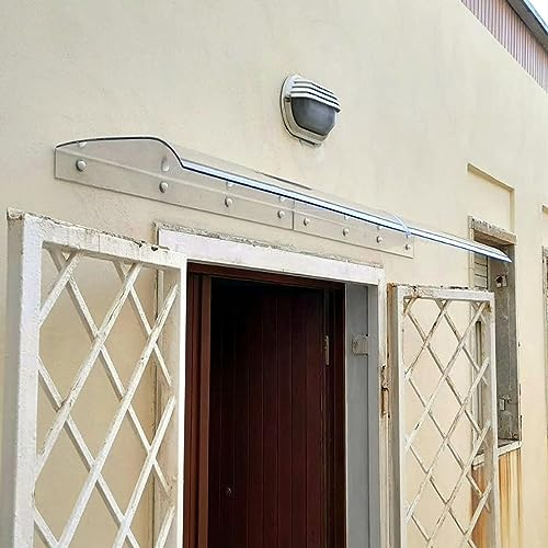 100cm 200cm 40cm 60cm 80cm Überdachung Haustür Vordach Transparent Haustürvordach 3.5 mm Dicke Polycarbonat Pultvordach Überdachung Carportdach draußen Fenster Türdach