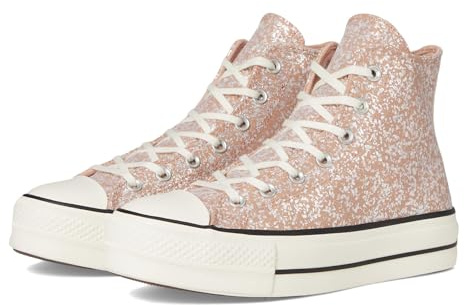 Converse Dam Chuck Taylor All Star Lift Platform Glitter Sneaker, Dammig ask/stor/svart, 37 EU