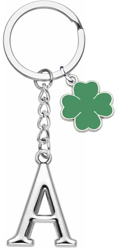 YJYJZX Llavero con Letra Inicial Colgante A-Z 26, Regalo para Amigos, Hermanas, Amiga - Plata, Amuleto para Mujer y Hombre Cumpleaños