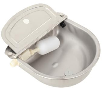 YILIKISS Tränkebecken mit Schwimmer, Automatische PferdeträNke Aus Edelstahl, Viehtränke mit Schwimmerventil für Pferde, Rinder, Schafe, Ziegen, Alpaka und Hundetränken