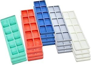 Lot de 24 cales plates en plastique pour vitrage - 28 mm x 100 mm (1 à 6 mm) - Entretoises durables pour bricolage, amélioration de la maison, installation de cadres de fenêtres et de portes