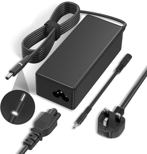 65W 45W Laptop Charger for Dell Inspiron 11-3000 15-3000 17-3000 15-5000 17-5000 13-7000 15-7000 17-7000 XPS 13 Series 5559 5558 5755 5758 9350 AC Adapter 19.5V 3.34A Power Supply Cord