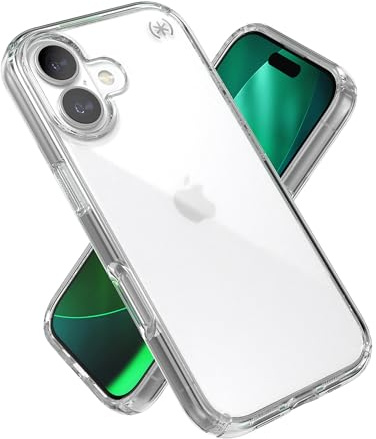 Speck Presidio Perfect Clear Hülle für iPhone 17, schlanke Schutzhülle, Clear/Clear/Silver