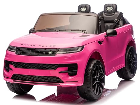 Land Rover Range Rover Sport 24V Maxi SUV Elettrico per Bambini 2 Posti - Macchina con Telecomando Sedili in Pelle Due Cinture a 3 Punti Luci LED Bluetooth Carico Massimo 60 Kg (Rosa)