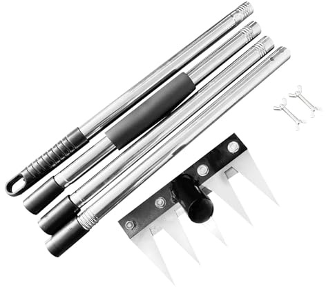 Dualoai Sarchiatore da Giardino, Sarchiatore Manuale, Multiuso per Carichi Pesanti, Estrattore di Erbacce Staccabile per Giardino, 5 Consigli