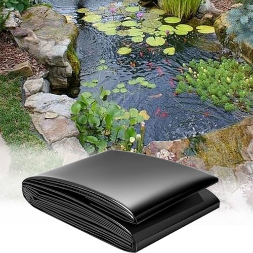 Revestimiento para estanques de jardín resistente a los rayos UV, 3 x 2 m, resistente a la intemperie, preformado, para estanques koi, disponible en 3 x 6 m, 15 x 5 m, 11 x 10 m, 0,12 mm de grosor