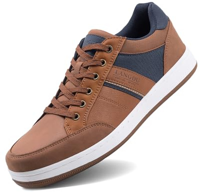 LANGDU Sneakers Herr Casual skor Vandringsskor Lättviktig Andningsbar Sneaker Matt 41-46EU | Bekväm, andas, lätt, halkfri sula, avslappnad stil