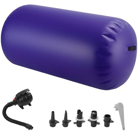 Trintion Airtrack Tumbling Rolle 100x60cm Aufblasbar Turnmatte Gymnastik Yoga inkl Pumpe (Lilav)