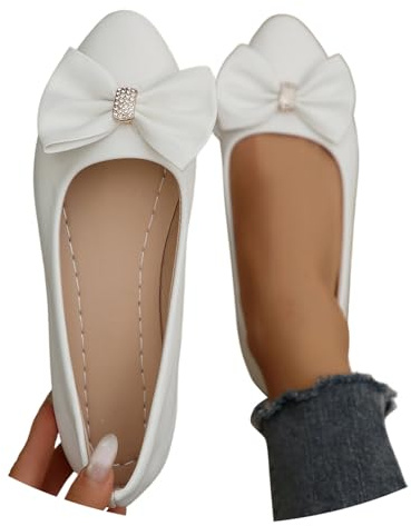 Zanisouta Ballerines élégantes en cuir pour femme - Pliables - Ballerines Mary Jane - Chaussures de marche classiques - Chaussures de marche flexibles - Chaussures de ballet confortables - Chaussures