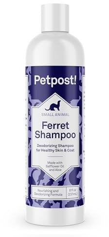 Petpost | Frettchen-Shampoo - Natürlich wirksames Shampoo zur Geruchsbekämpfung bei Frettchen und Kleintieren - Gesundheitsfördernde Haut & Fellformel