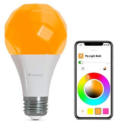 Nanoleaf Essentials Glühbirne, Smarte RGBW E27 LED Lampe - Thread & Bluetooth 16 Mio. Farben LED Lampe, Musik und Bildschirm Sync, Funktioniert mit Google Home Apple, für Deko und Gaming