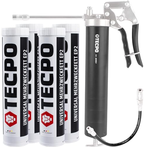 Einhand Fettpresse Handfettpresse + Mehrzweckfett EP2 Lithium Fett 4x400g