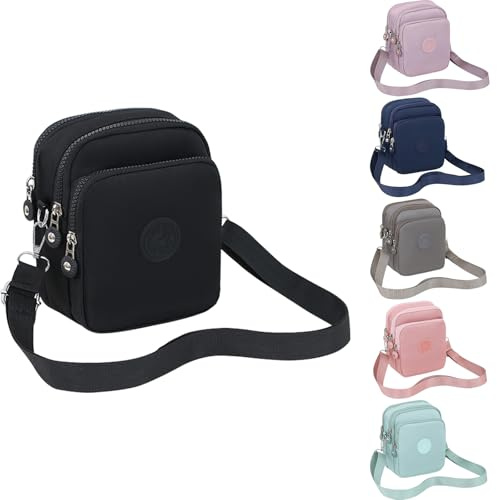 Mayoii Small Crossbody Bag for Women Travel - Lightweight Waterproof Small Bag with Adjustable Strap, Fits Phone Wallet Cosmetics，Suitable for travelling (Black)