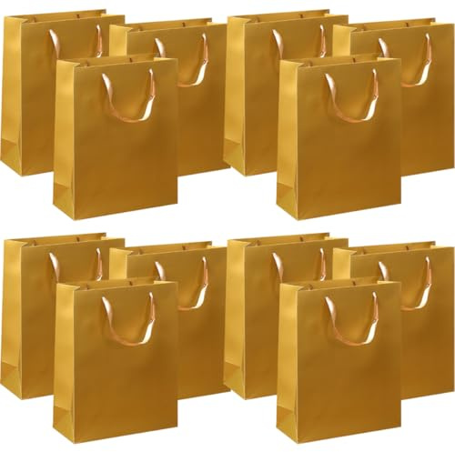 Gogogmee 12 Butikspåsar Papperspåsar Med Handtag Papperspåsar Med Handtag Pappersbärkassar Papperspåse Med Handtag Papperspåse För Shopping