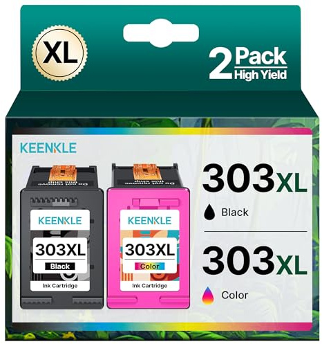 KEENKLE 303 XL Druckerpatronen Ersatz für HP 303 Druckerpatronen Multipack HP 303XL für HP Envy Photo 6230 Patronen 7830 6232 6220 7134 6234 Tango 100 Tango X Tintenpatronen (Schwarz + Tricolor)