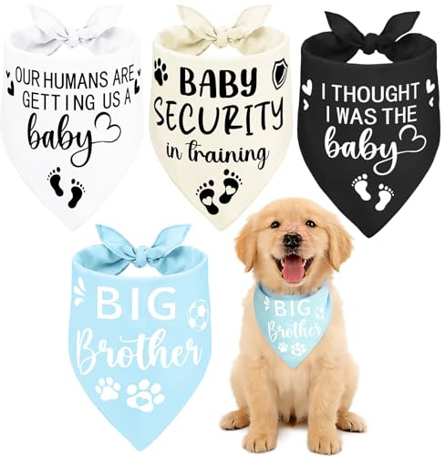 Dog Bandana Pregnancy Announcement Big Brother Dog Bandana Baby Security in Training Dog Bibs Pet Scarf for Dogs Puppy Photo Props Accessories