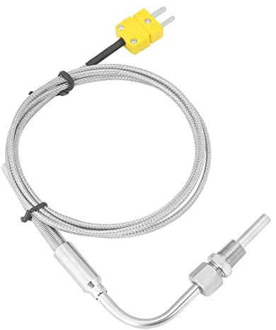 K-Type Thermocouple Temperature Probe Sensor, 1/8-inch PT, EGT Exhaust Gas Temp with Exposed Tip and Connector