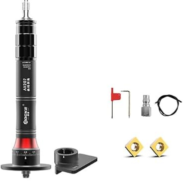 Jieotwice Metal Deburring Chamfer Tool Mini Pneumatic Chamfering Machine Handheld Adjustable with Two Original Blades 0.1-C0.9MM (AX207S)