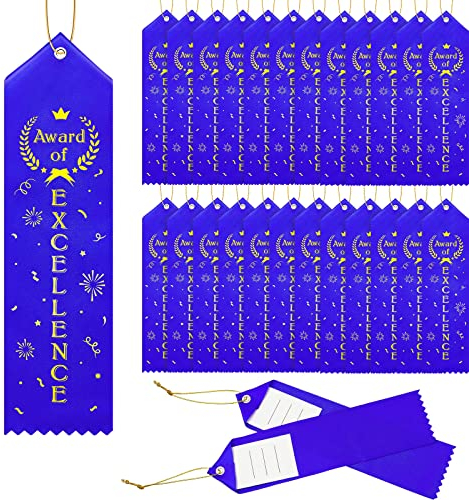 Award of Excellence Ribbons Award Ribbons Preisbänder Erfolgsband mit Eventkarte und Seil für Kinder Wettbewerbe, Sportveranstaltungen, Wettbewerbe, Schule, Büroteam (200 Stück)