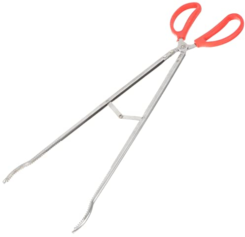 UPKOCH Brennholzzange Feuerzange Kaminzange Outdoor Brennholzzange Edelstahl Outdoor Brennholzzange Edelstahl Scherenzange Kohlenzange Haushaltspinzette Edelstahl