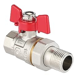 zencQ Kugelhahn mit Verschraubung 1/2 MF Hebelgriff - PN40 bar Kugelventil, Absperrventil, Absperrhahn für Industrie, Gewerbe und Haushalt, mit Innengewinde und Aussengewindev (1/2 Zoll)