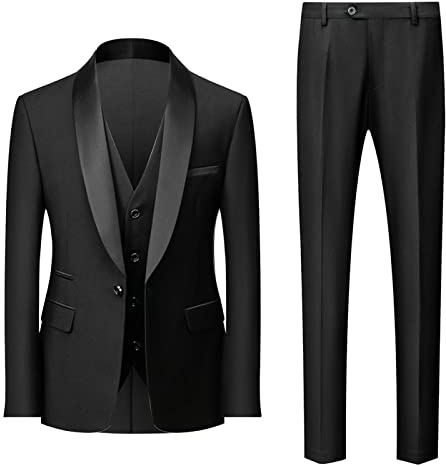 Fulidngzg Anzüge+für+Herren Große Größen Smoking Blazers Weißer Sportlich Sakkos Vintage Tweed Anzug Herrenanzug 3 Teilig Festlich Weste Anzug Hosen Regular Fit Business Hochzeit Hochzeitsanzug