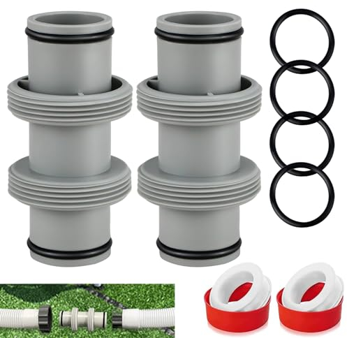FUFRE 2 Stück Pool Schlauchverbinder 38mm, 2 Wege Poolschlauch 38mm Verbinder, 38mm Poolschlauch Adapter für Intex Bestway Coleman, Pool Anschlussset 38mm für Poolschläuche, Schlauchverbinder 38mm