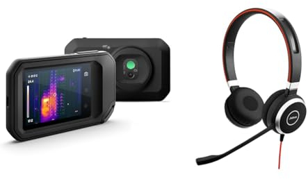 FLIR C5, Profi-Thermokamera, leistungsstark und kompakt mit WLAN & Jabra Evolve 40 MS Stereo Headset - Microsoft zertifizierte Kopfhörer