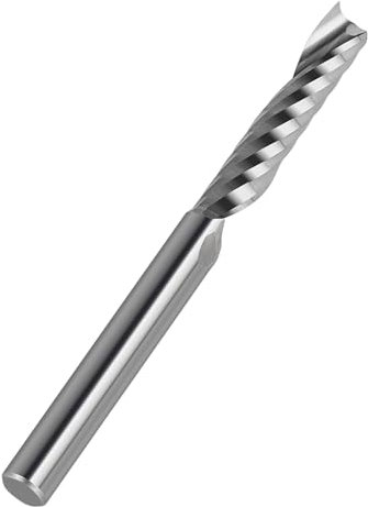 EFUTURETIME Fresa de Metal Duro de 6mm, Fresa de Puntahelicoidal de 1 Filo, Fresa Perforadoras de Acero de Tungsteno CNC para Fresadoras, Madera, PVC, Aluminio, Talla En Madera