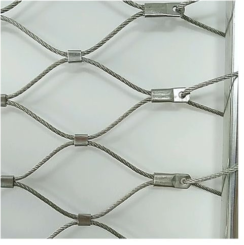 ZHZHXR Seilgeflecht aus Edelstahl Absturzsicherungsnetz in Großer Höhe Maschenloch 5cm Robustes Hirschzaunnetz, DIY Dekorativ(Size:0.8x2m)