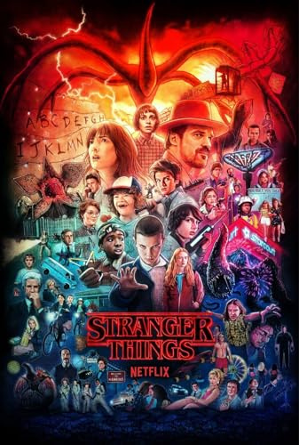 Stranger Things Film Poster Old Retro Classic Vintage Wall Art Home Decor Print A4