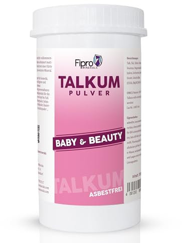 Fipro Minerals Talkum-Puder 300g Streudose aus 100% Talk | Kosmetik Talkumpulver fein asbestfrei - Verwendbar als Kompaktpuder | Körperpuder | Intimpuder| Fußpuder | Rasierpuder | Gesichtpuder