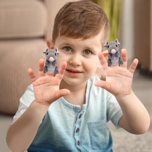 Marionnettes À Doigts,Marionnettes À Doigts pour Tout-Petits | Mariônnettes À Main D’Animaux en Peluche De Souris,Marion?ettes À Dóigts d'animaux en Peluche, Interactifs pour Raconter des Histo