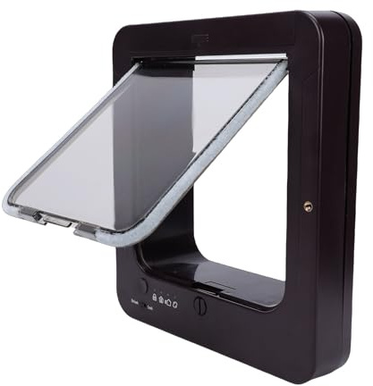 Asixxsix Smart Cat Door, Collar Activated Pet Door, Automatic Sensor Cat Flap Pet Gate for Interior Door and Exterior Door, Kitty Kittens Doggie Easy to Install