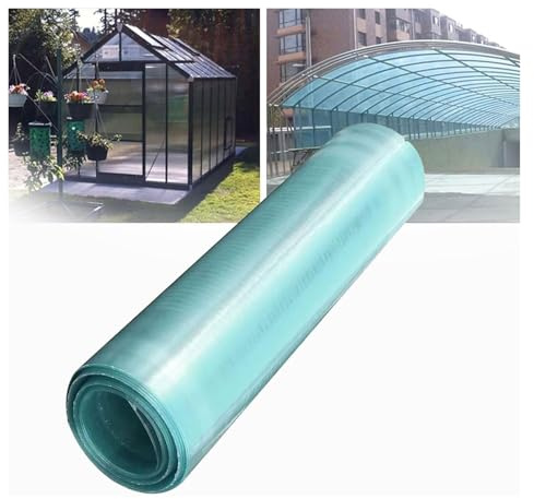 Paneles de techo de policarbonato para invernaderos, cenadores, enrejados y terrazas, láminas transparentes duraderas de 1 x 2 m para protección solar y resistencia a la intemperie